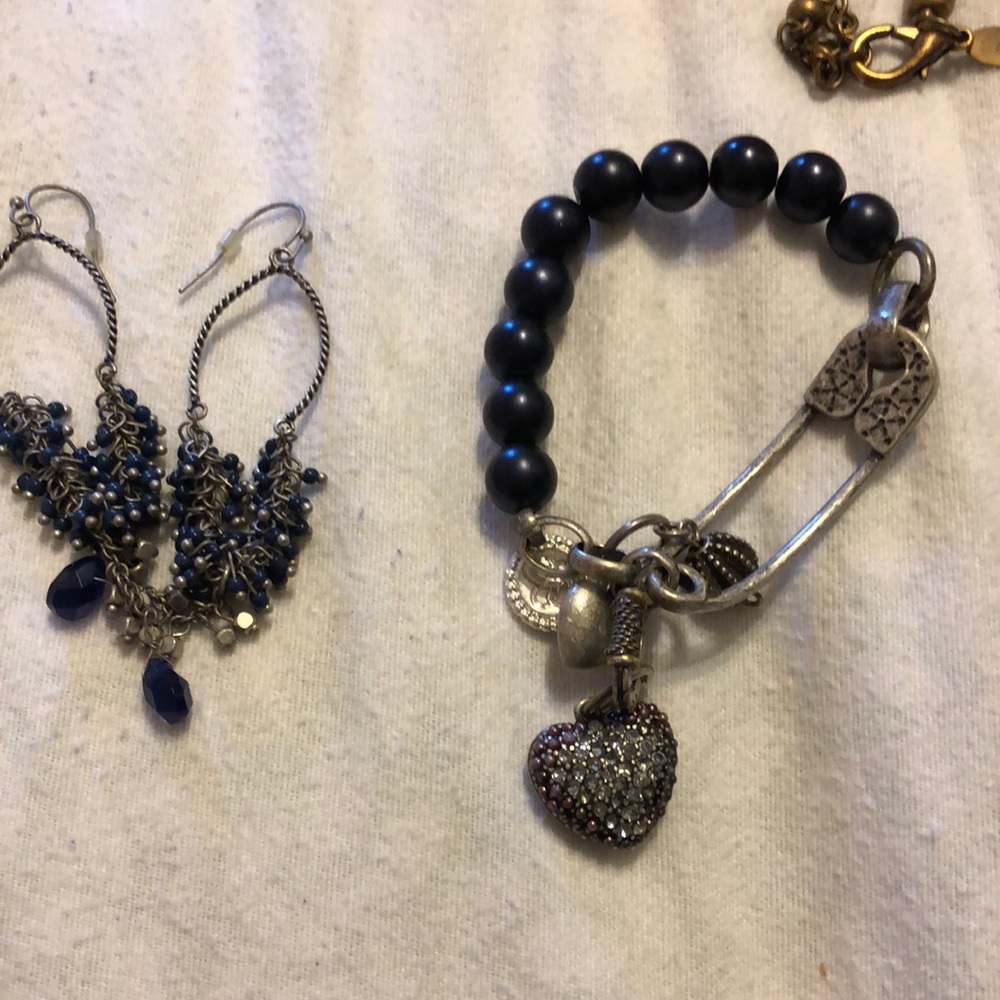 Earrings and bracelet